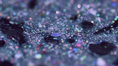 Shimmering Gloss Liquid Glitter Texture Blue Black