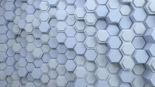 Blue Hexagons Motion 88 4K