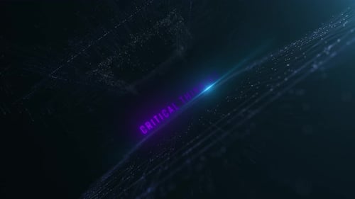 Neon Glow Text Reveal in Futuristic Digital Grid