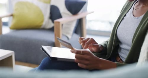 Credit card, excited woman and celebrate online shopping success, sales or happy for loan