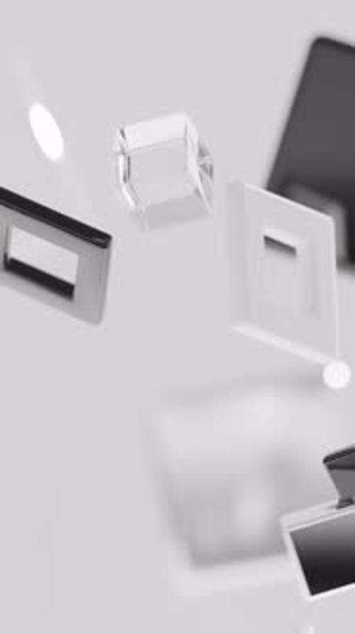 Animação 3D de quadrados satisfatórios em loop