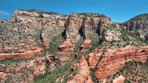 Luftaufnahme des Red Canyon, Vereinigte Staaten.