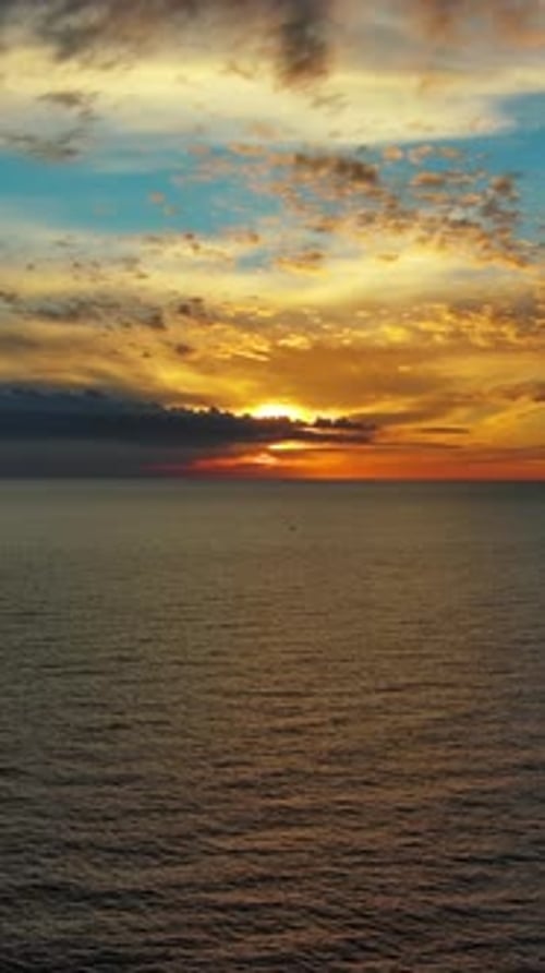 Sea surface and beautiful sunset