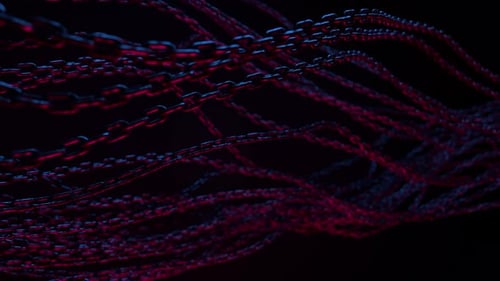 Abstract background with tangled chains