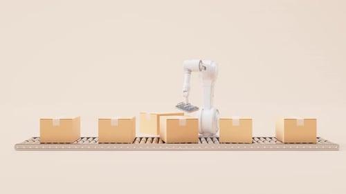 Mechanical arm and cardboard box