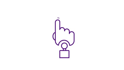 Toque animado com canal alfa