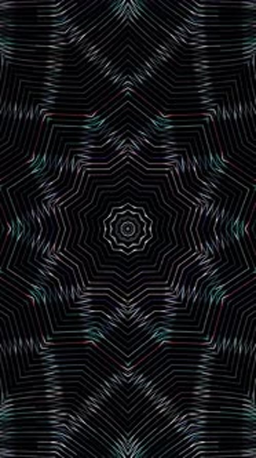 Abstract background moving stripes and flashing with shining light dots. Animation with circles