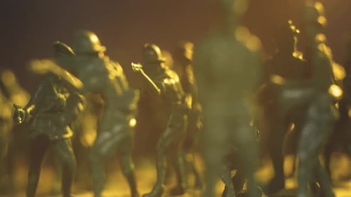 Toy Soldier War Troopers' Reconstruction Featuring Army General in Center