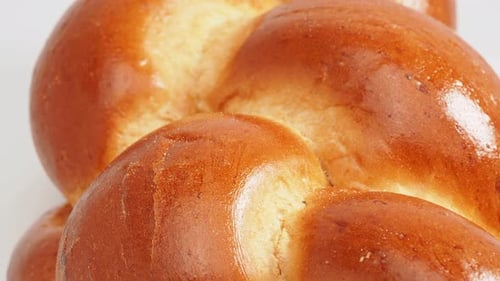 White baton. Sweet white bread. Sweet bread. Close-up.