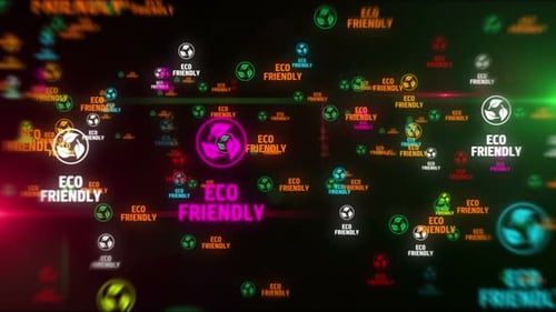 Símbolo ecológico, efecto túnel, vuela entre