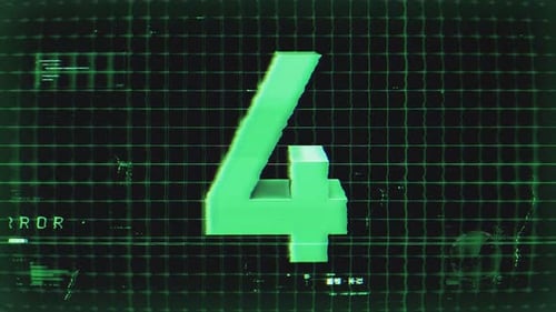 Countdown Digital Hologram Screen Number 4
