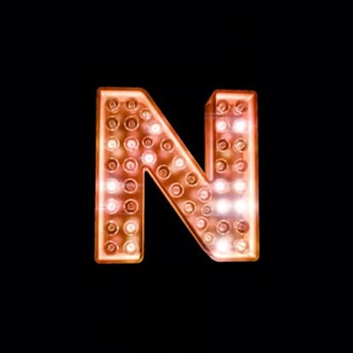 Letter N Light Alphabet