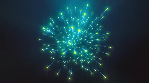 Green Firework Burst Overlay Motion Background