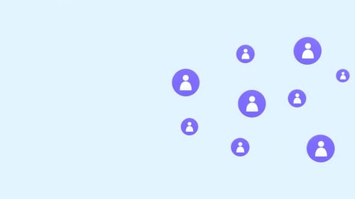 Minimalist Social Network Connection Animation
