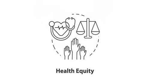Health equity concept icon line animation