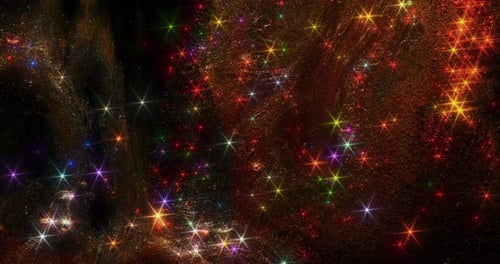 Sparkling Star Lights Against a Dark Background