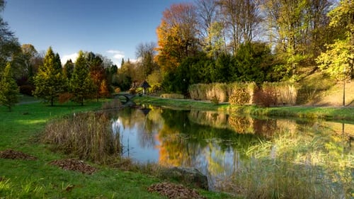 Herbstlandschaft im Stadtpark.