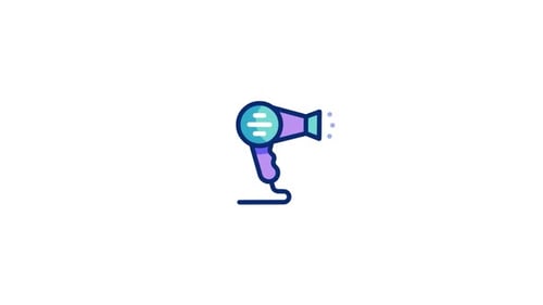 Hairdryer Animated Icon