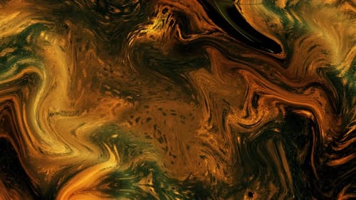 Swirling golden liquid with glitter