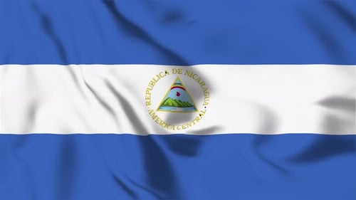 Realistic Waving Nicaragua Flag Animation