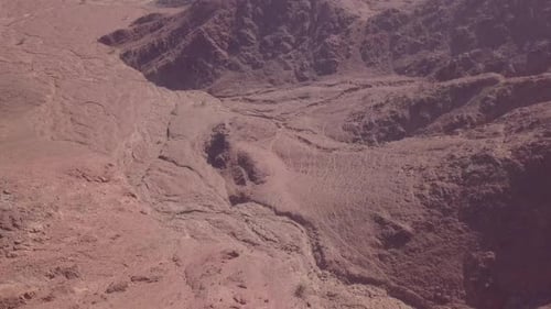 Dry desert landscape, Aerial view