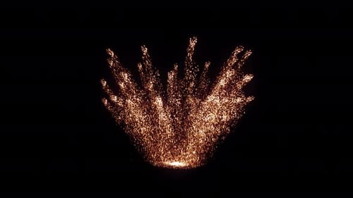 Elegant Golden Particle Burst and Reveal Animation