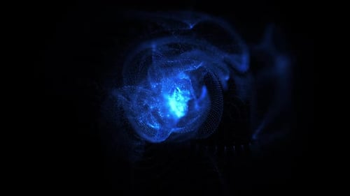 Magic blue energy particles