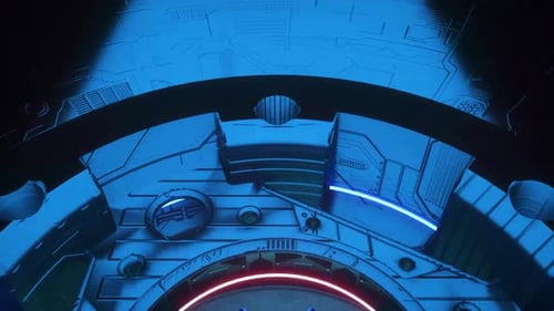 L'animation conceptuelle montre le processus d'allumage du processeur de la carte mère