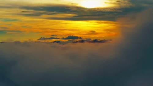 Sunrise Above The Clouds Mountain Layers Cinematic Dawn Sunrise
