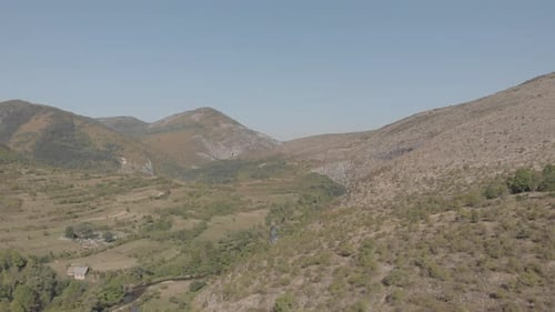 Beautiful mountain landscapes and villages in summer