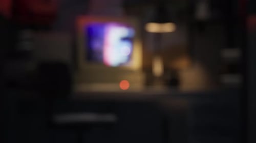 Hacking A Computer System In A Dark Office