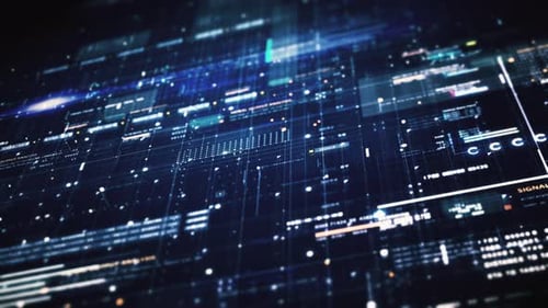 Futuristic Data Network Interface with Digital Flow