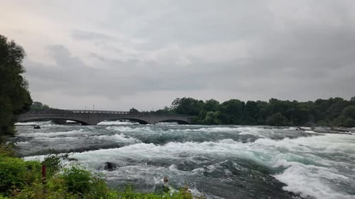 Niagara River Rushing Waterfalls and Rapids