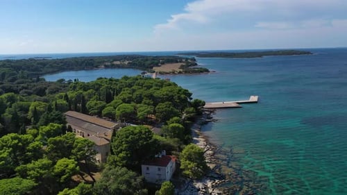Beautiful aerial view of island in Croatia