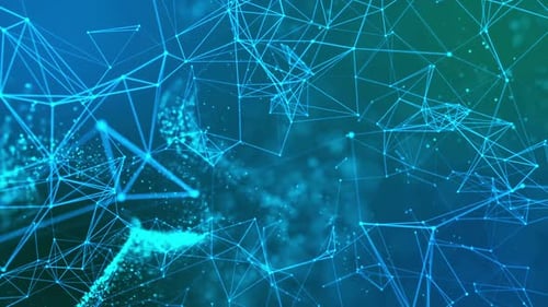 HD-3D-Animation. Hintergrund im Plexus-Stil. Hintergrund der digitalen Hightech-Technologie