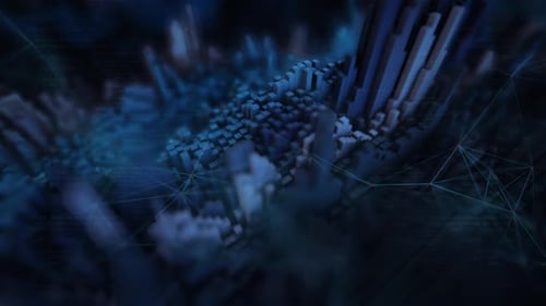 Futuristic Digital Data Network Background Animation