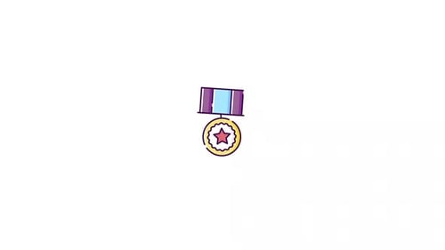 Animated Award Medal Icon Reveal for Achievements