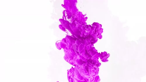Vibrant Pink Ink Swirls in Abstract Fluid Motion