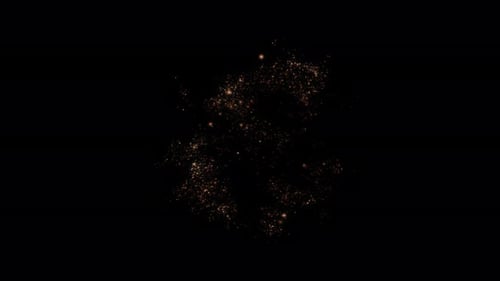 Golden Glowing Particles Burst Reveal