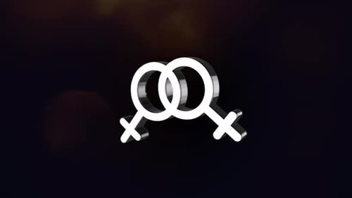 Lesbian Gender Symbol 3d Animation