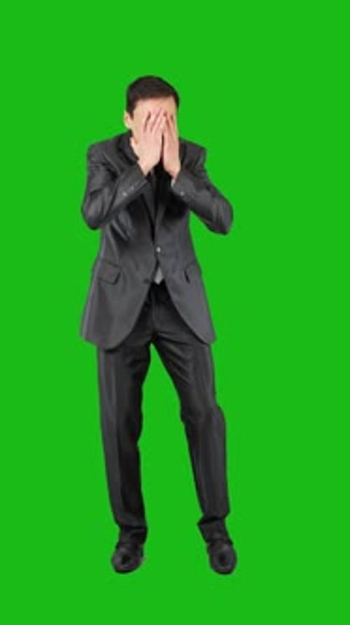 Surprised Man Who Has Forgotten Something Chroma Key