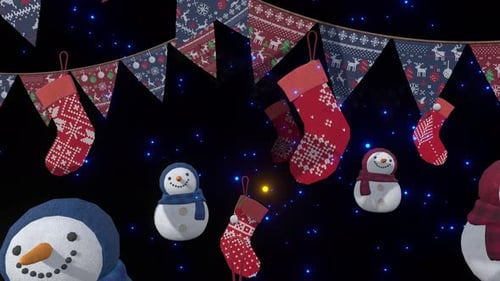Christmas Flag 01 4k