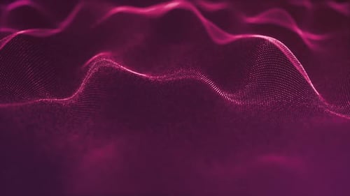 Abstract Pink Digital Wave Particle Background