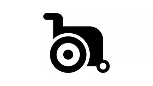 Animated Wheelchair Icon Flat Design