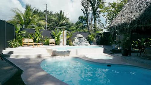 Luxurious Tropical Hotel Resort Swimming Pool Area