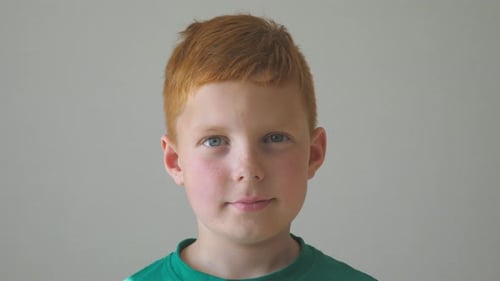 Close Up of a Child with Red Hair