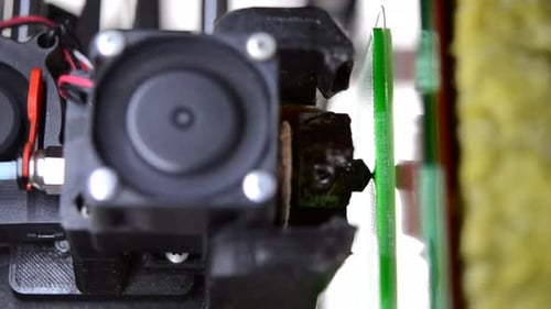 3D Printer Printing Prototype Molten Plastic Process of Creating Model Vertical