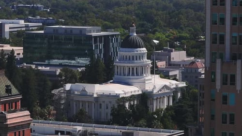 California State Capitol Building on a Sunny Day in Sacramento