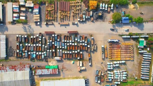 Birds Eye View of Truck Storage Area