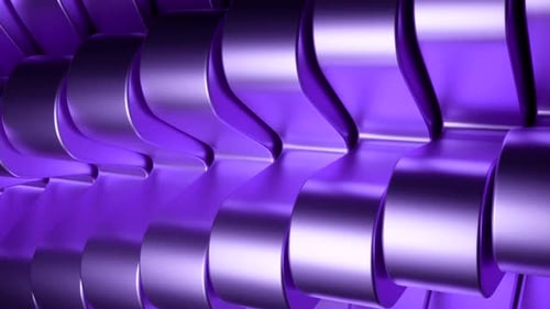 Abstract Purple Metallic Waves Seamless Loop Background Animation